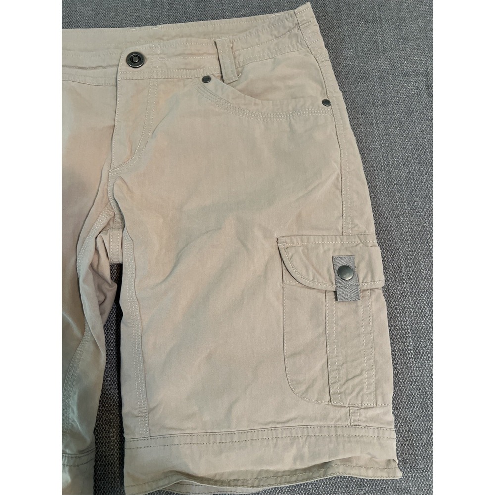 Kuhl Women's SPLASH 10 Inseam Vtg Patinadye Cargo Shorts Beige Sz 6 Hiking - Picture 2 of 12
